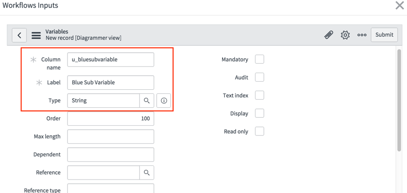Adding new variables