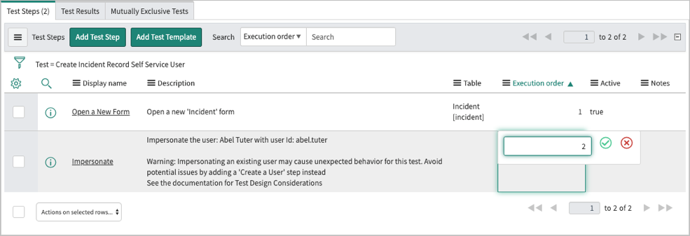 Automated Test Framework Testschritte