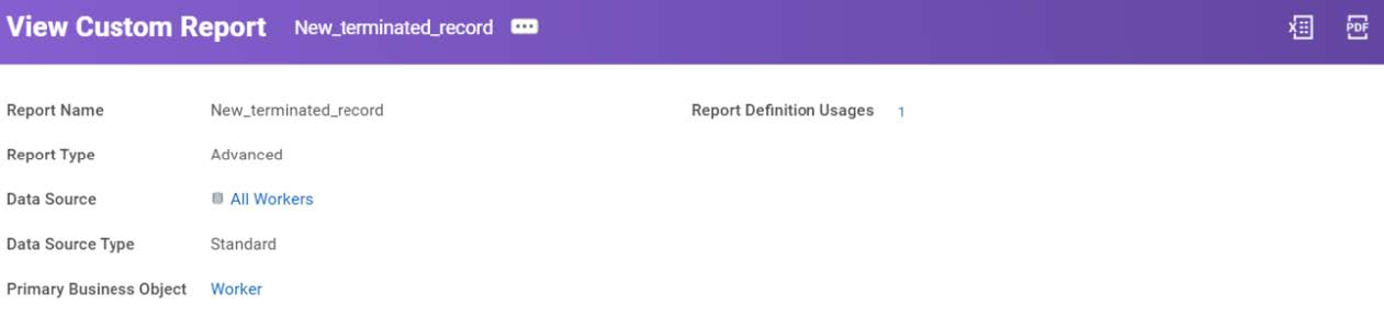 View Custom Report for offboarding