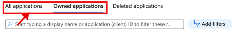 OAuth application selection options.
