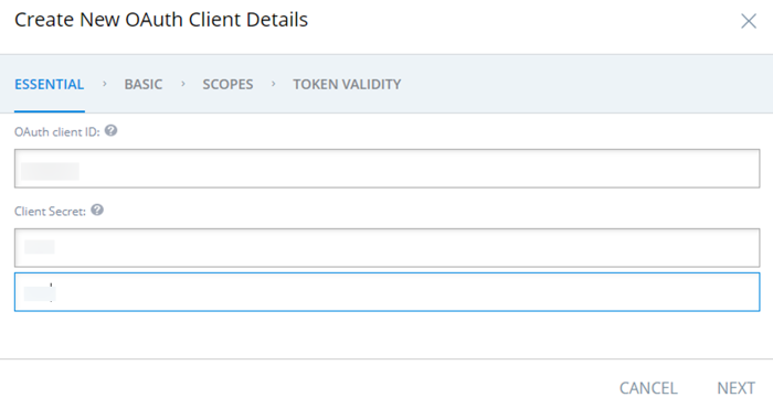 OAuth Client Details window.