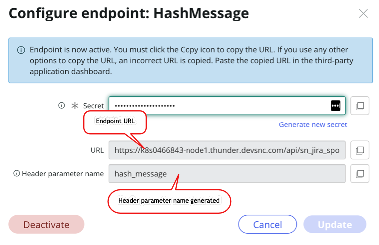 Endpoint generated.