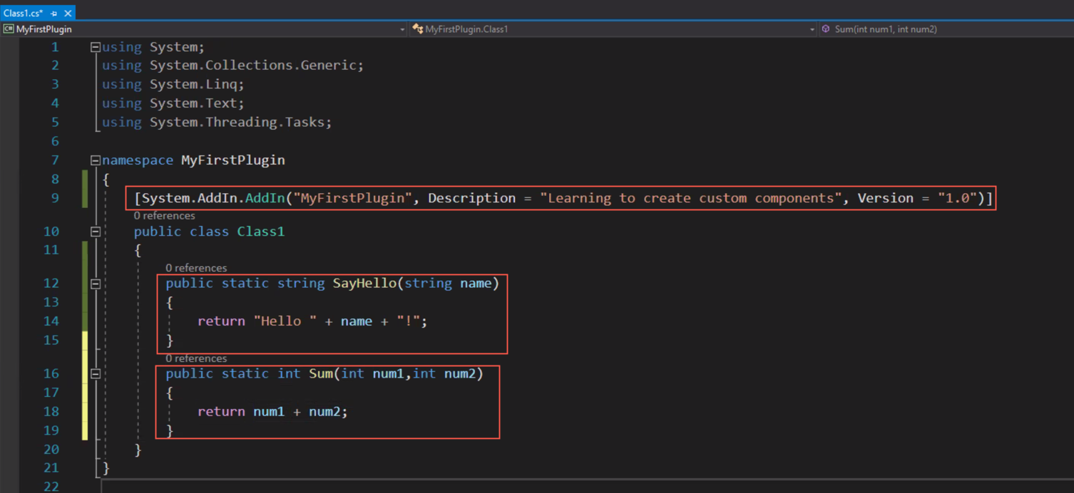 Public static methods.