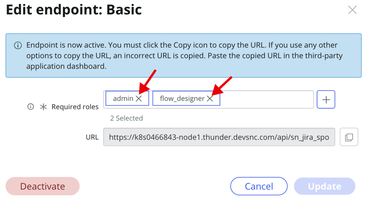 Remove roles.