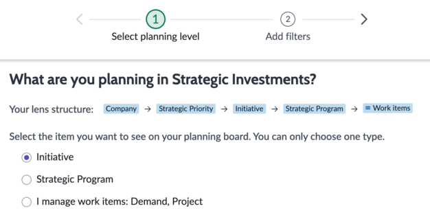 High-level planning wizard.