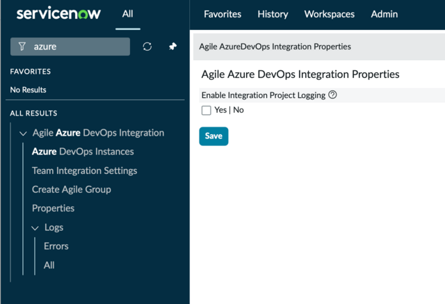Select the Yes|No check box to enable project logging.