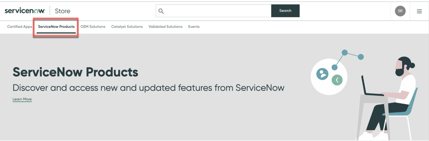 ML용 설치 스토어 ServiceNow 페이지입니다.