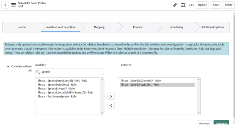 Splunk ES 이벤트 프로필: 주목할 만한 이벤트 선택