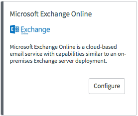 Microsoft Exchange Online 구성 타일.