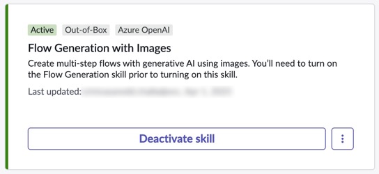 Confirmation page with all skills active.