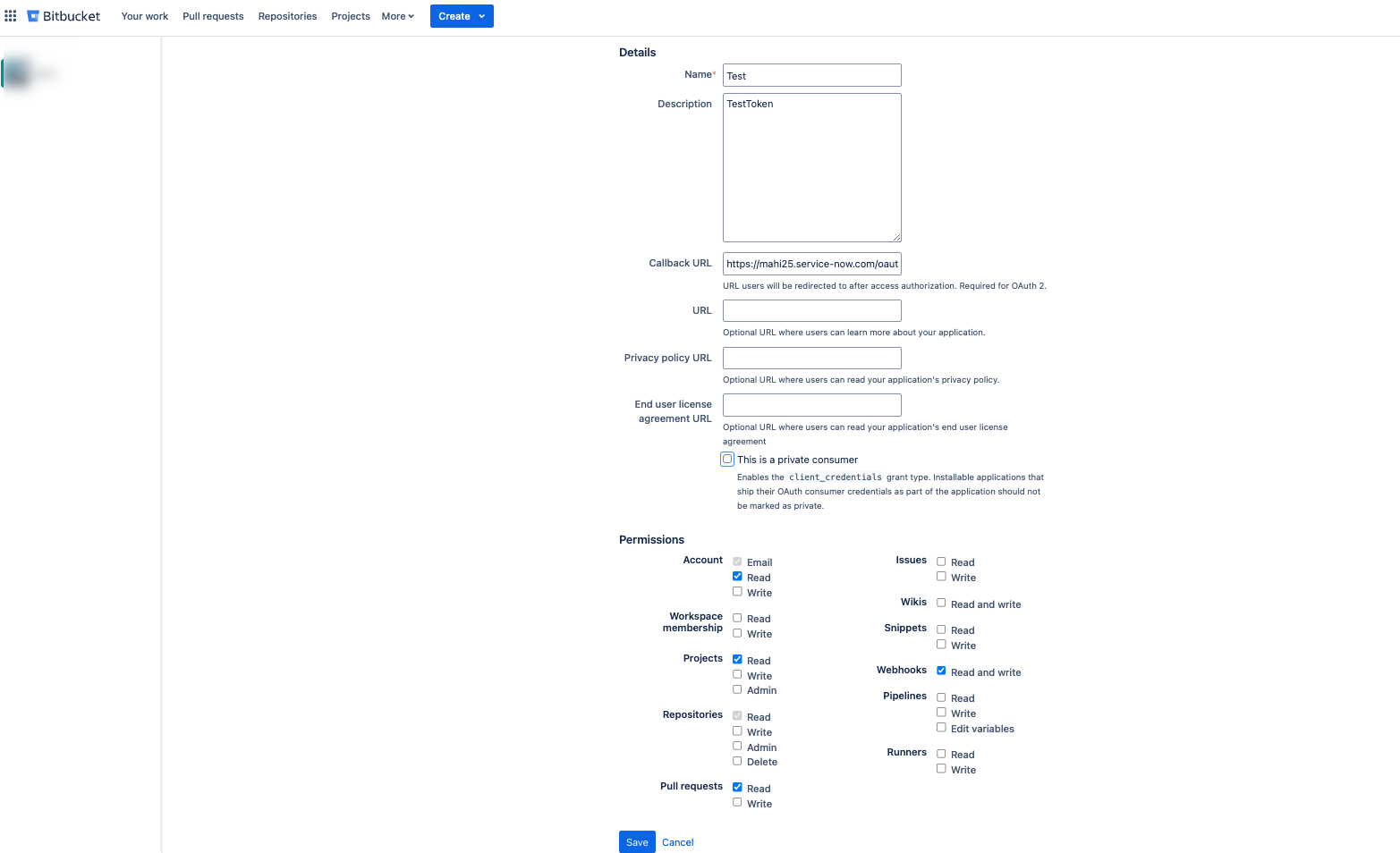 Permissions for Bitbucket OAuth 2.0 - Authorization Code