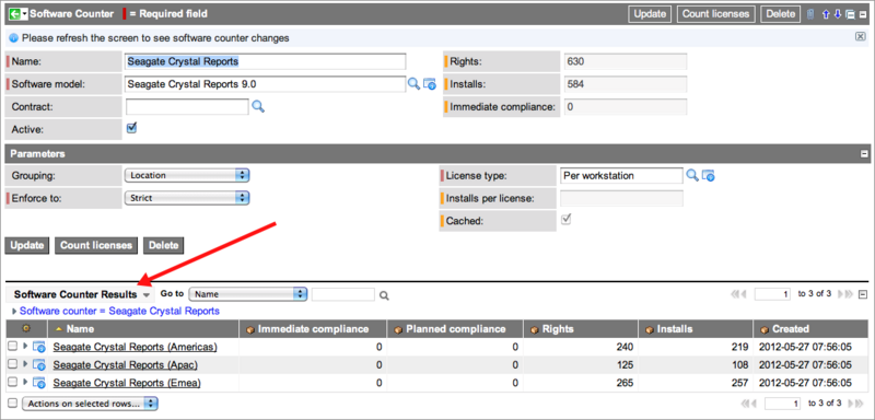 SAM software counter results 2