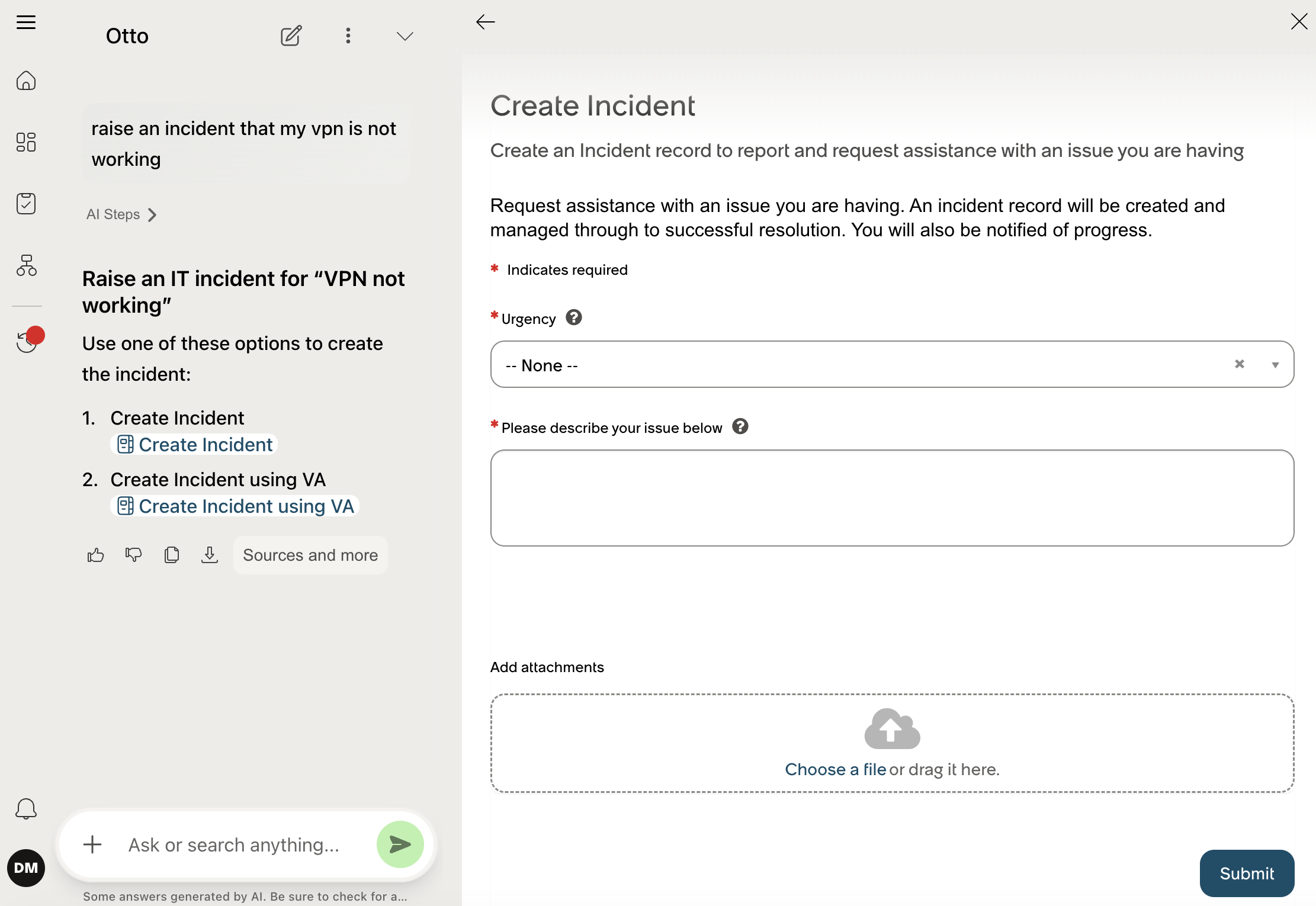 Submit an incident form in Employee Slate