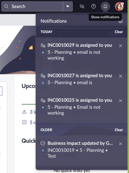 SOW notifications