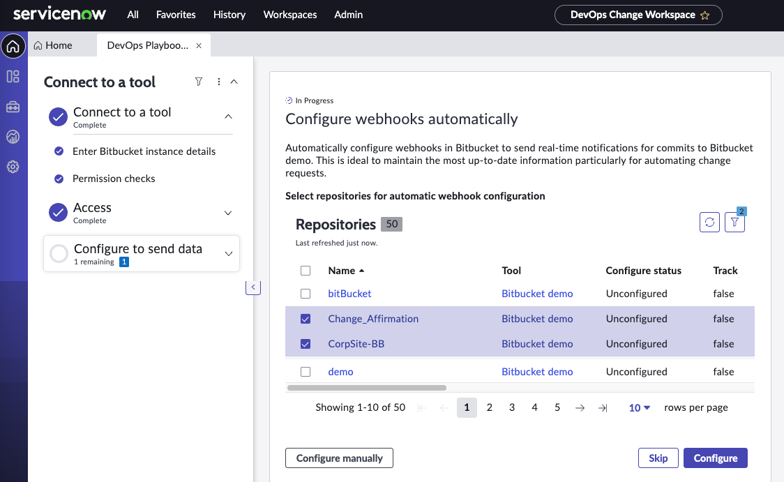 Bitbucket configure manually