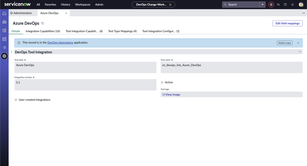 Tool integration record