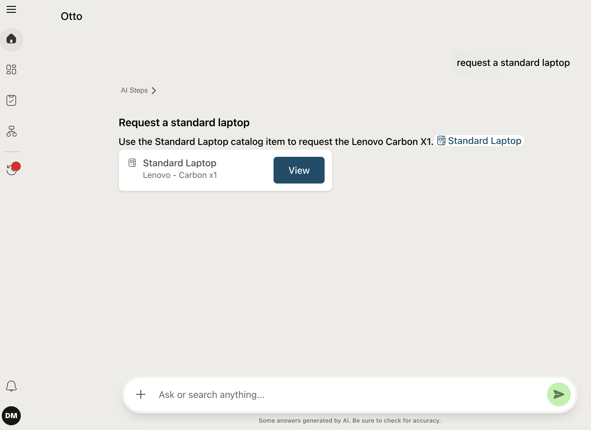 View the generated answer in Employee Slate