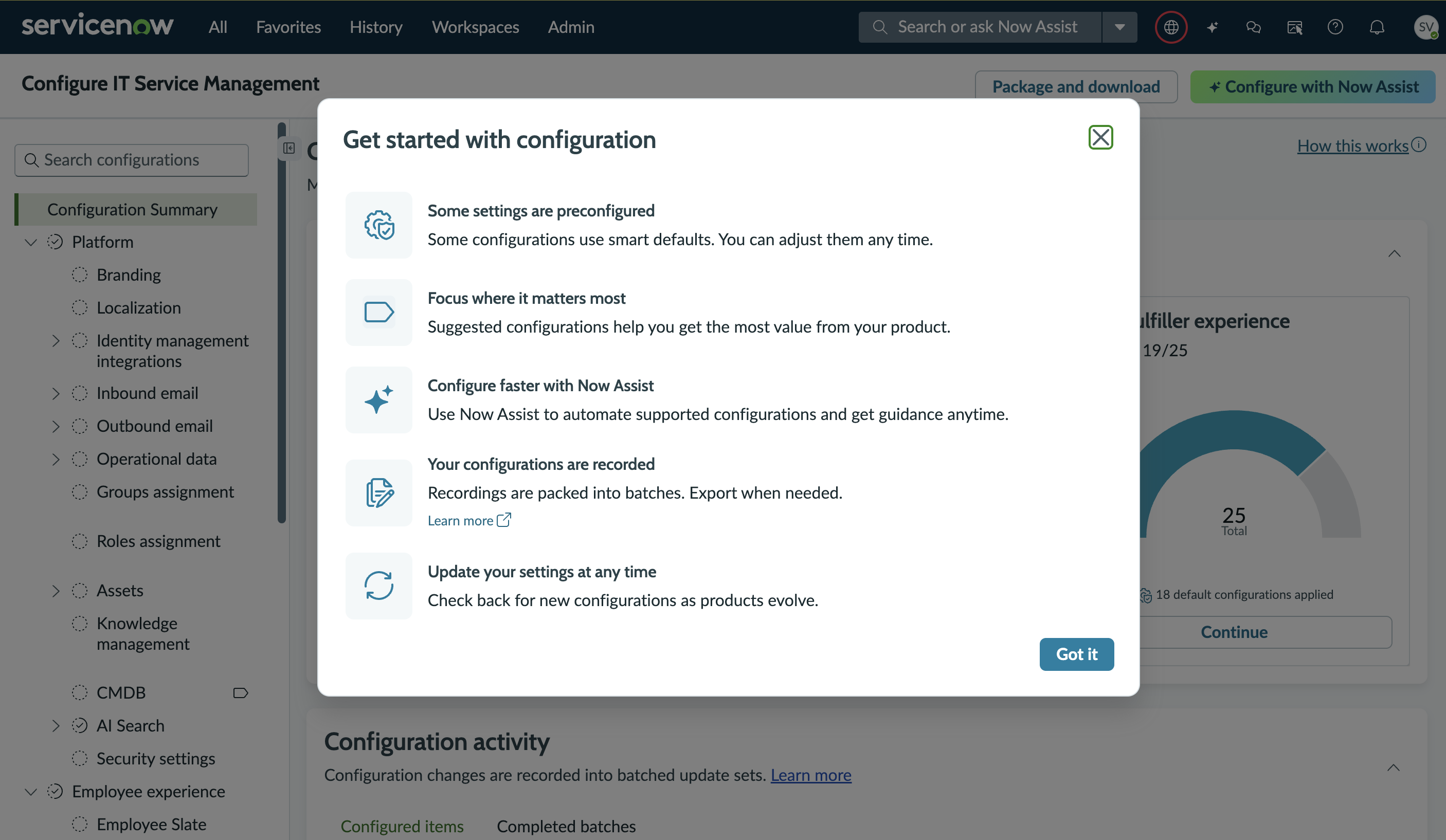 getting started with configurations