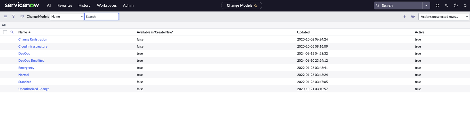Change models