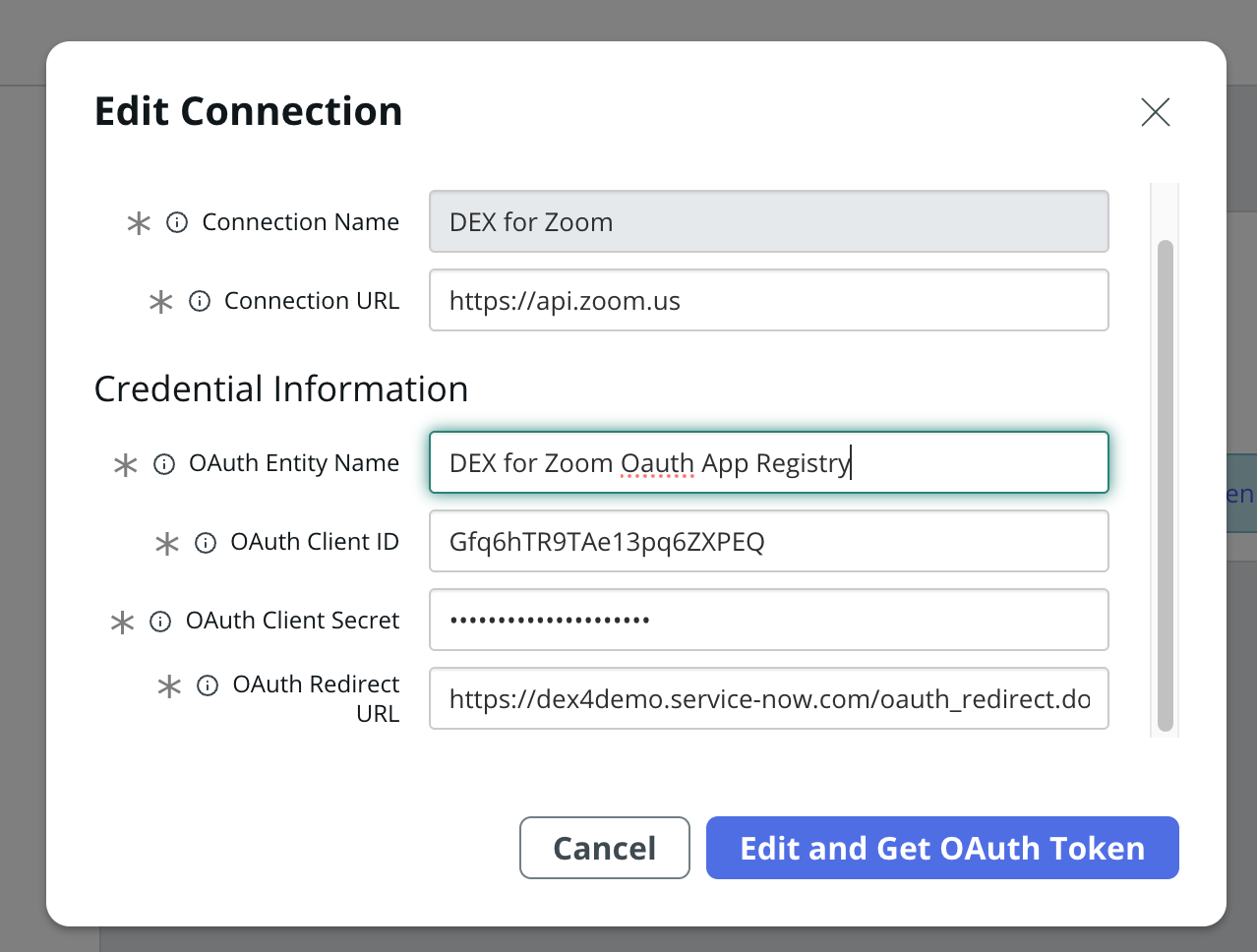 Generate OAuth Token.