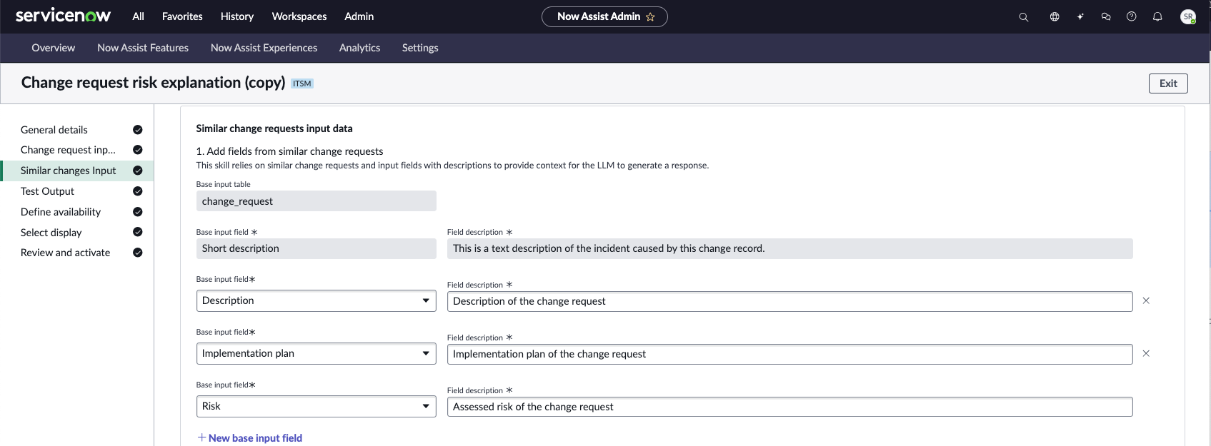 Similar changes for change risk explanation