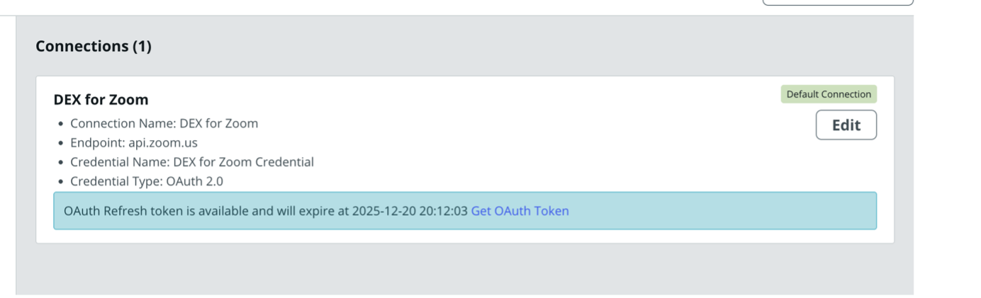Confirmation that refresh token is available.