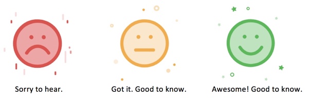walk-up sentiment survey with faces