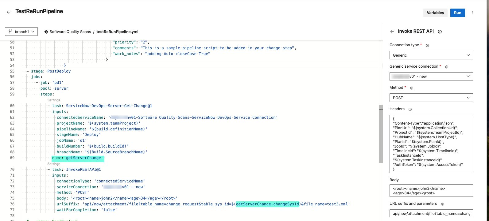 Azure DevOps pipeline.