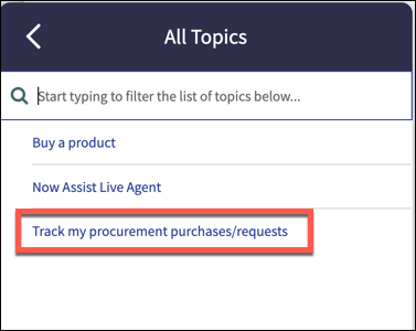 Track requests topic.