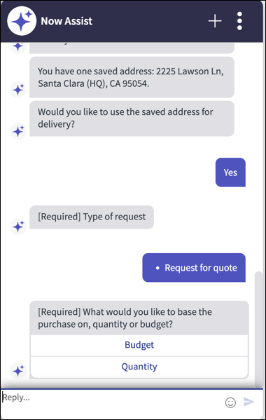 Catalog conversation