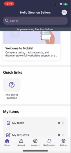 Hilfreiche Quick-Links in Mobile-App