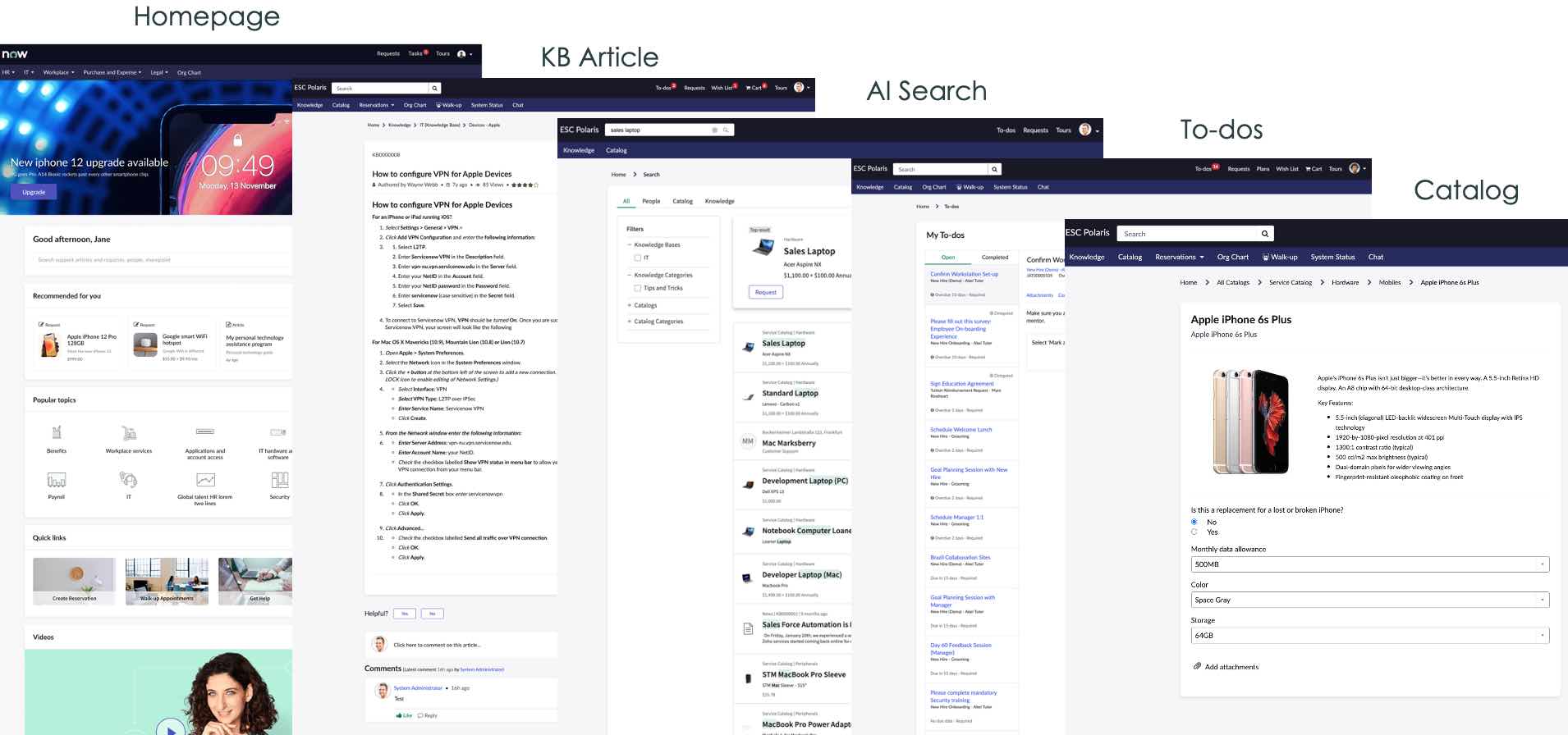 Portalseiten, auf die das EC-Design angewendet wurde