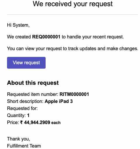 Benachrichtigung ohne Layout und Vorlage für E-Mail-Benachrichtigung