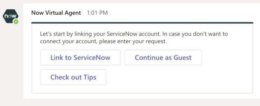 Mit ServiceNow-Konto verknüpfen