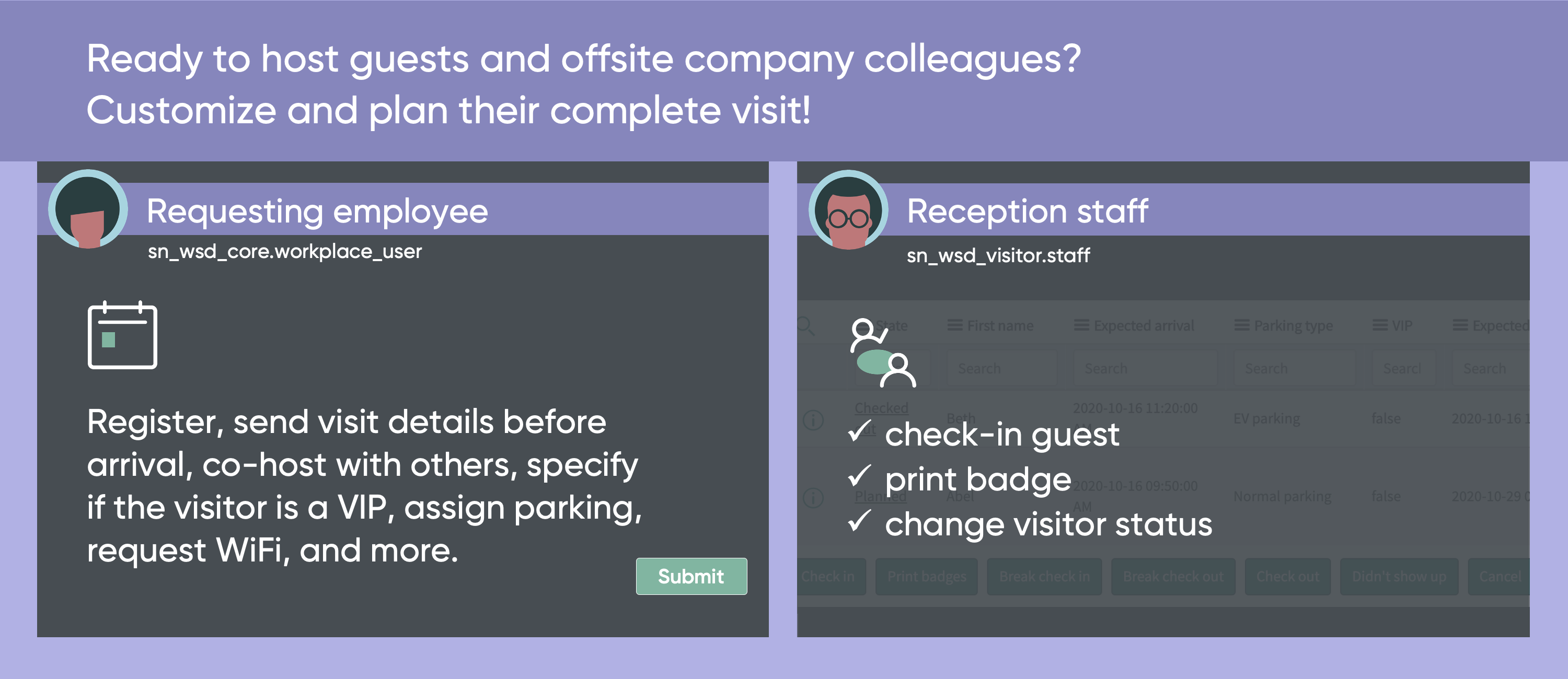 Übersicht Workplace Visitor Management
