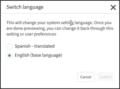 Sprache wechseln