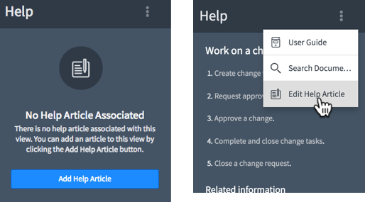 Adicionar conteúdo ou editar conteúdo existente
