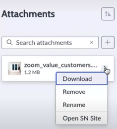 Anexo personalizado adicionado