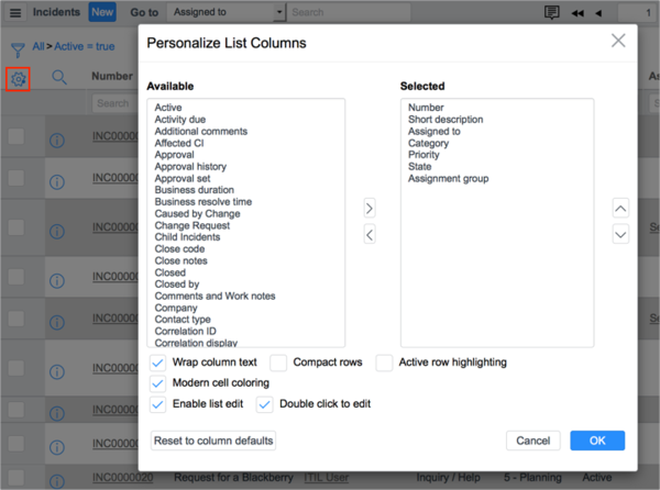 Personalize uma lista.