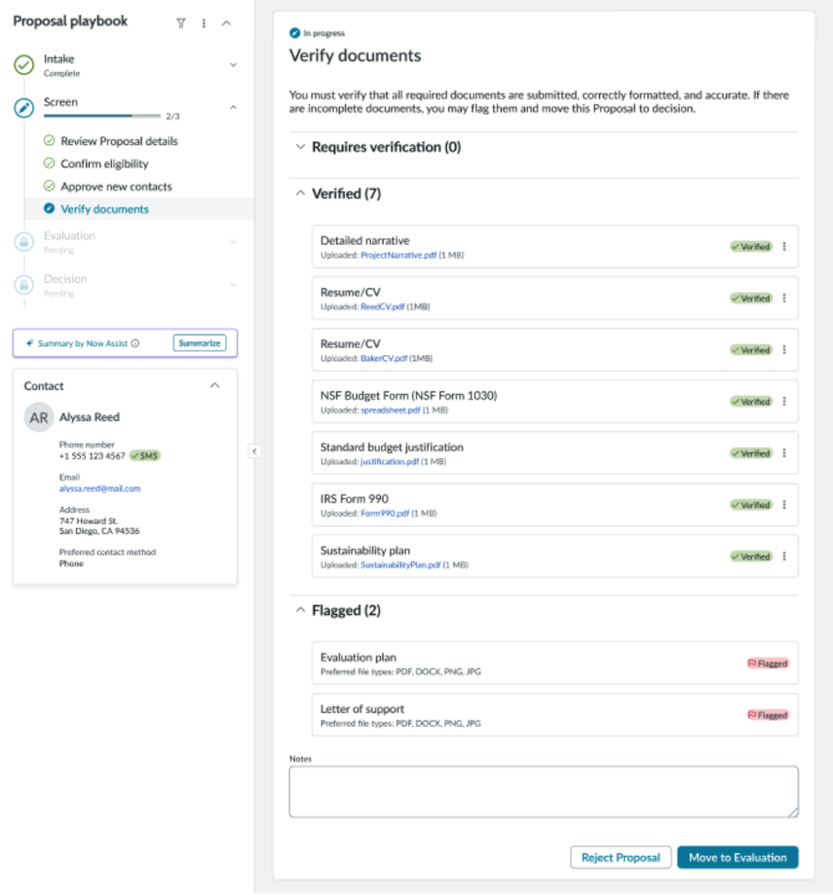 Enter Applicant information view