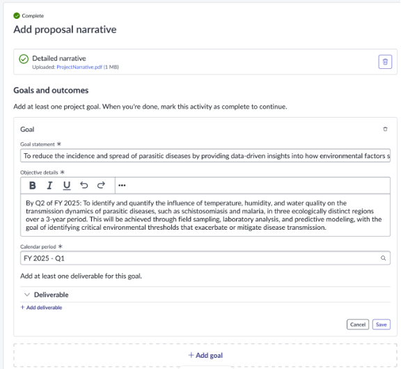 Enter Applicant information view
