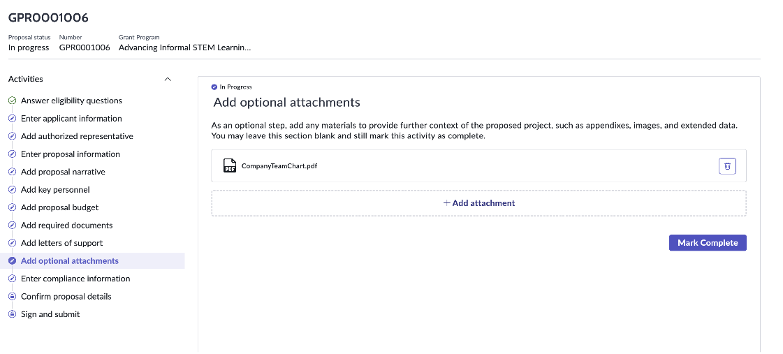 Enter Applicant information view