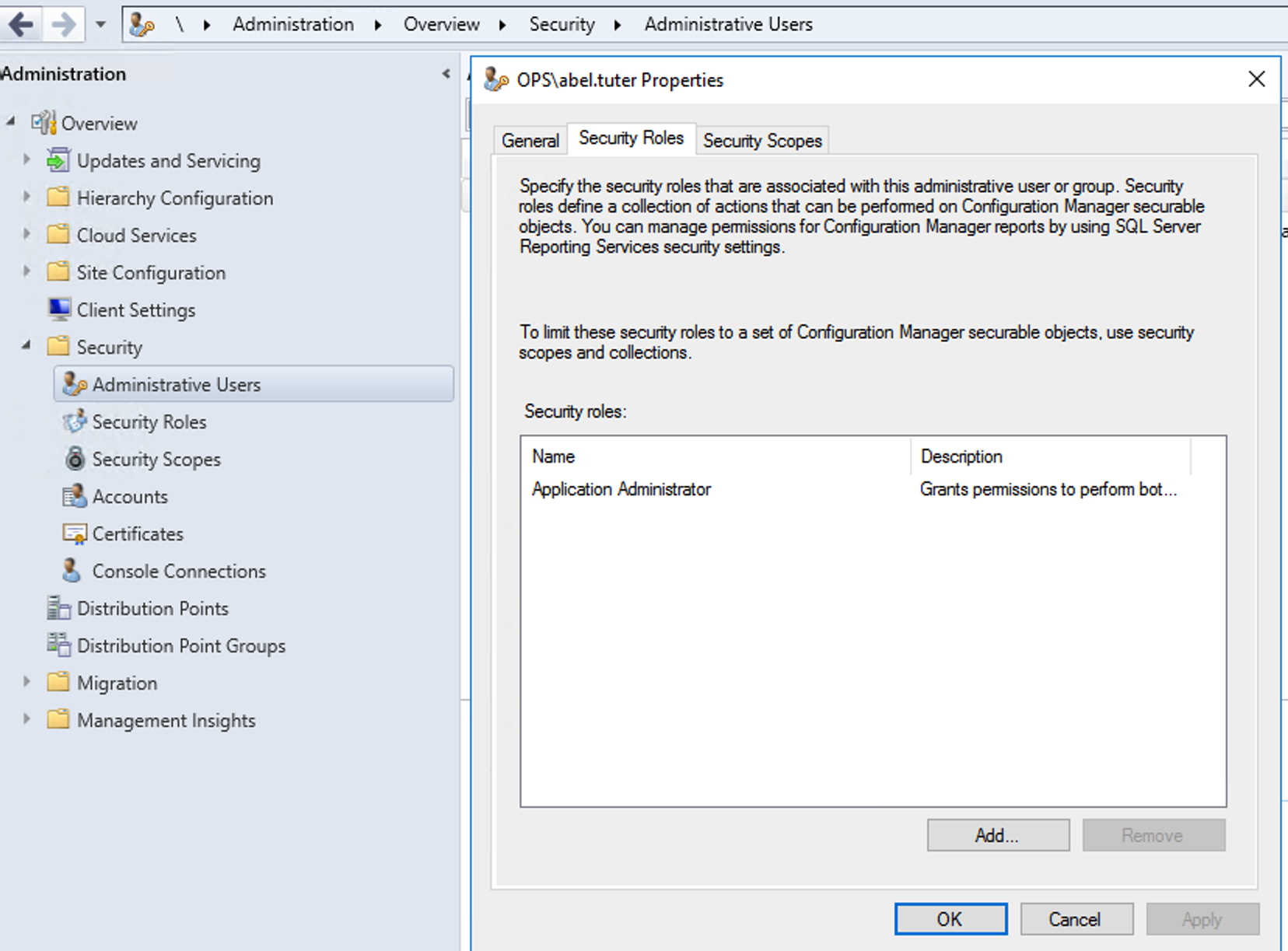 Gewährung der Bereitstellungsrolle auf dem SCCM-Server