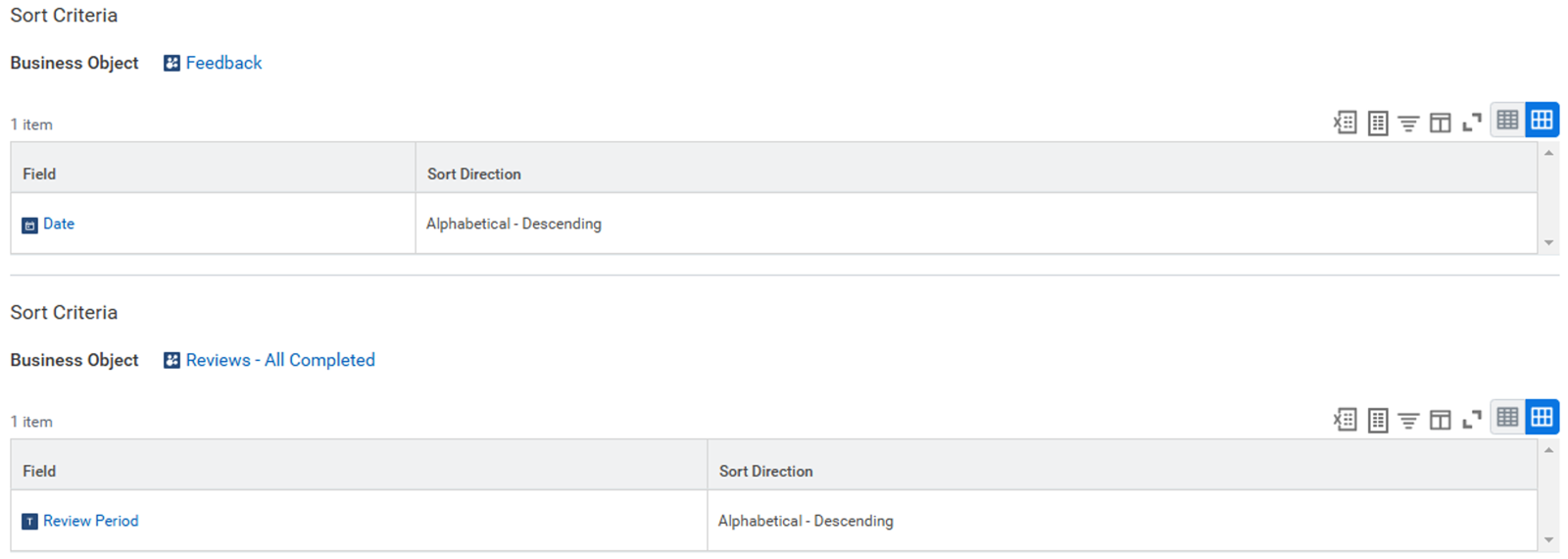 Workday-Bericht.