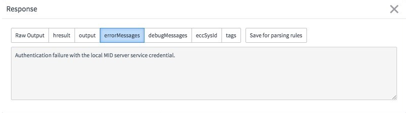 Authentifizierungsfehlermeldung