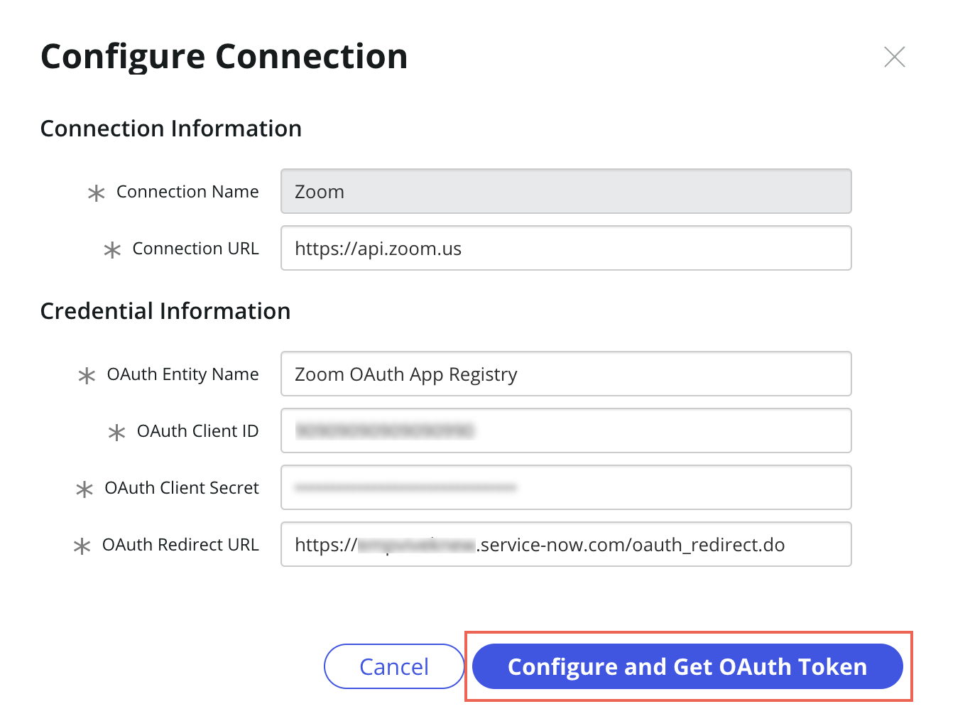 OAuth-Token generieren.