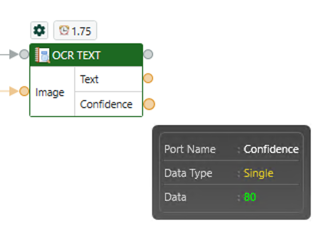 Bewegen Sie den Mauszeiger über die Option auf dem Datenausgangs-Port.