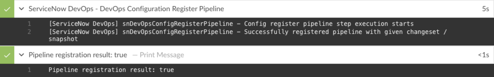 Configuration DevOps Enregistrer la sortie de pipeline