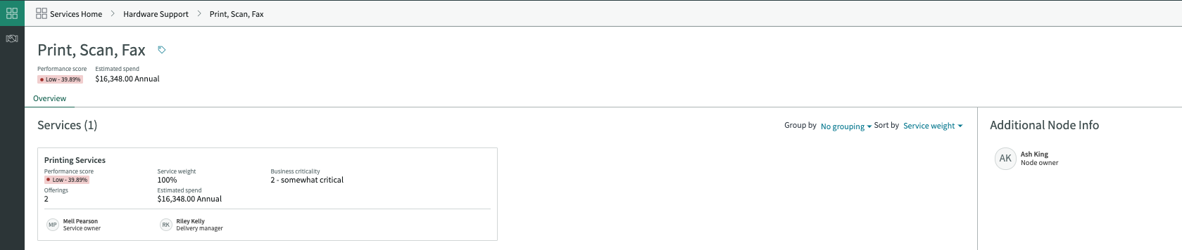 Vue Service parent