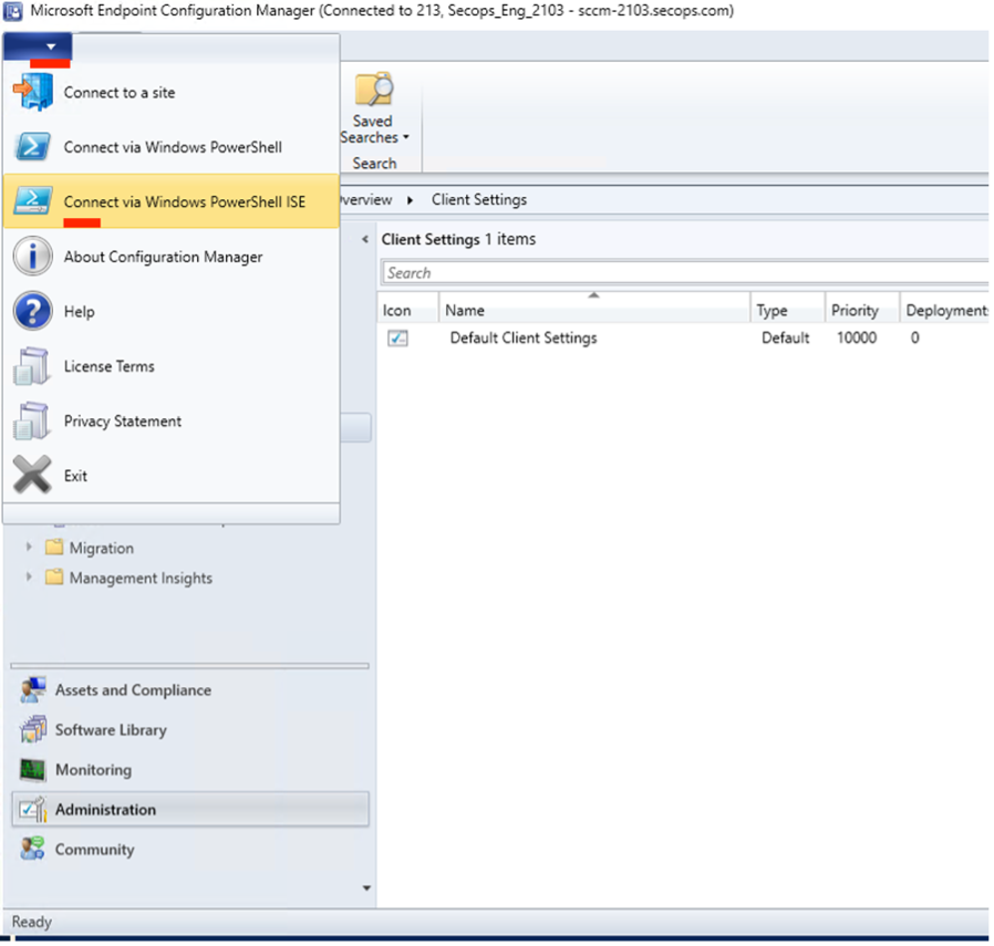 Se connecter via Windows Powershell ISE